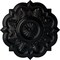 Ekena Millwork Deria Ceiling Medallion (Fits Canopies up to 6"), Hand-Painted Jet Black, 20 1/4"OD x 1 1/2"P CM20DRBLF - alternate 1